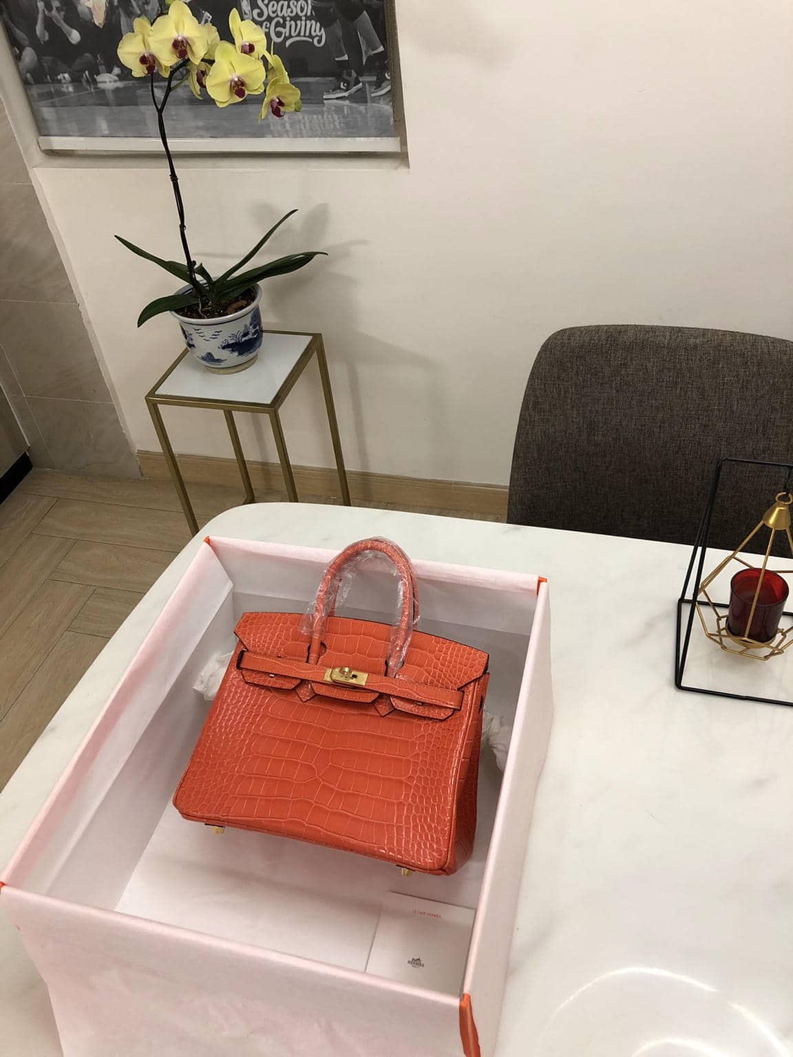 Birkin Crocodile-Embossed Cow Leather-11